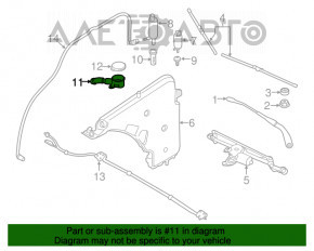 Duza gulerului de spalare a parbrizului BMW 3 F30 12-18