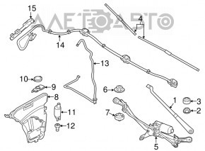 Duza gulerului stergatorului BMW 5 G30 17-23 fara capac nou OEM original