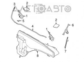 Форсунка омывателя фары правая BMW X5 E70 07-13 BAPMIC