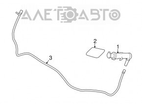 Faruri de spălare dreapta BMW 3 F30 12-18 cu capac nou OEM original