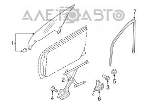 Стекло двери передней левой Subaru b10 Tribeca