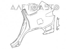 Aripa din spatele dreapta a Toyota Highlander 20- cu BSM.
