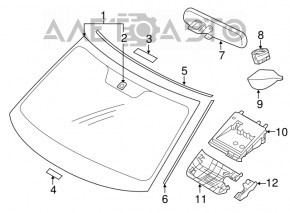 Geam parbriz Mitsubishi Outlander 16-21 aftermarket non-original.