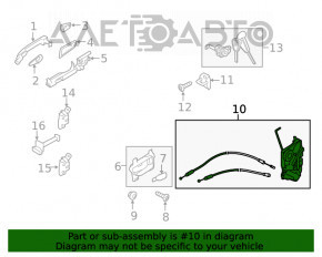 Blocare ușă față stânga Subaru Outback 20- keyless