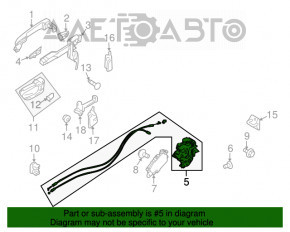 Blocare ușă spate dreapta Subaru B9 Tribeca