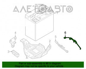 Terminalul bateriei negative BMW 5 G30 17-23 sub capotă.