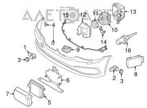 Проводка переднего бампера BMW 5 G30 17-23