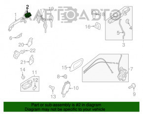 Capacul mânerului ușii din față dreapta Subaru B9 Tribeca