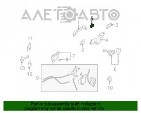 Manerul exterior de blocare a ușii din față dreapta pentru Subaru Forester 08-13 SH.