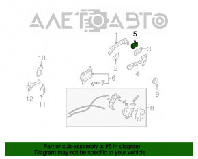 Заглушка внешней ручки задней правой Subaru Forester 08-13 SH