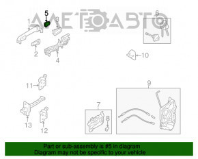 Capacul mânerului exterior stânga față Subaru XV Crosstrek 13-17