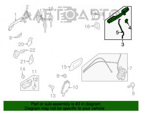 Механизм ручки двери передней правой Subaru b9 Tribeca