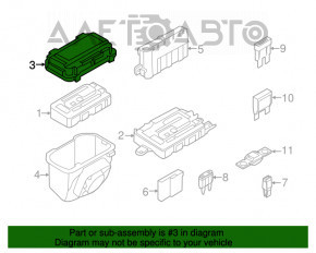 Capacul cutiei de siguranțe sub capotă pentru BMW 3 F30 12-18