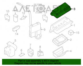 Capacul cutiei de siguranțe sub capotă Mini Cooper F56 3d 14-