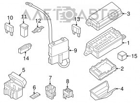 Capacul cutiei de siguranțe sub capotă Mini Cooper F56 3d 14-