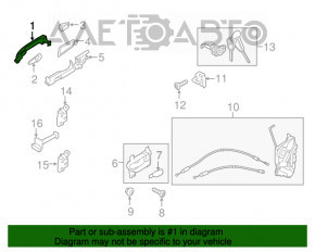 Mânerul ușii exterioare din spate dreapta pentru Subaru Outback 15-19