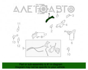 Mânerul ușii exterioare din față dreapta pentru Subaru Forester 08-13 SH.