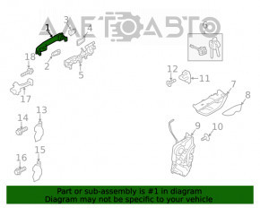 Mânerul ușii exterioare față stânga Subaru Forester 19- SK crom keyless