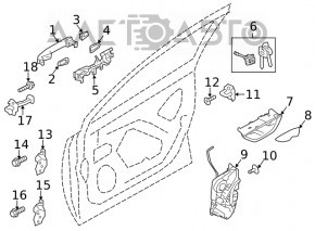 Mânerul ușii exterioare față stânga Subaru Forester 19- SK crom keyless