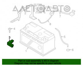 Зажимной уголок АКБ BMW X3 F25 11-17