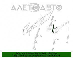 Направляющая стекла двери передней правой Subaru Forester 19- SK задняя