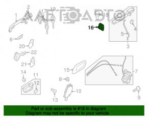 Скоба замка двери передней правой Subaru b9 Tribeca