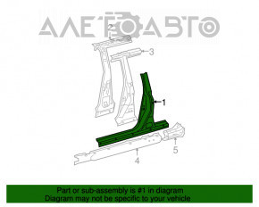 Bara centrală dreapta a caroseriei Lexus RX300 RX330 RX350 RX400H 04-09