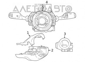 Comutatoarele de pe volan cu cablu pentru BMW 5 G30 17-23