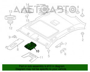 Plafonul de iluminare frontal pentru BMW 3 F30 13-18 fără plafon panoramic