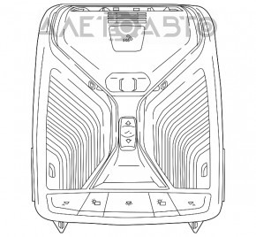 Plafonul de iluminare frontal pentru BMW X3 G01 18-21, negru, fără panoramă