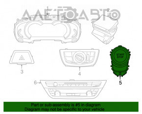 Кнопка Start-Stop BMW 5 G30 17-23