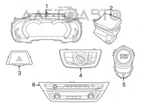 Кнопка Start-Stop BMW 5 G30 17-23