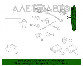 Блок кнопок центральной консоли BMW 7 G11 G12 16-22 под камеры 360