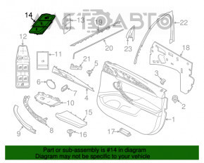 Buton de memorie pentru scaunul din stânga față BMW 3 G20 19-