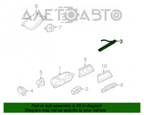 Butonul de deschidere a portbagajului pentru BMW X5 E70 07-13, interior