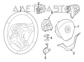 Кнопки управления на руле BMW 3 F30 12-18 под радар