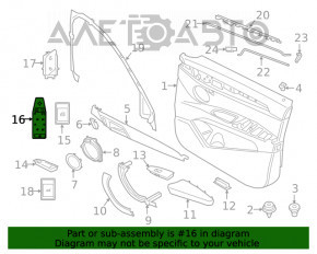 Controlul geamului electric din față, stânga, pentru BMW X1 F48 16-22, fără pliere automată a oglinzilor, fără memorie a scaunelor