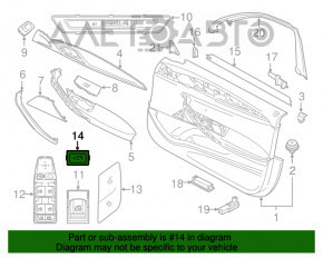 Butonul de deschidere a portbagajului pentru BMW X3 G01 18-21, interior, negru.