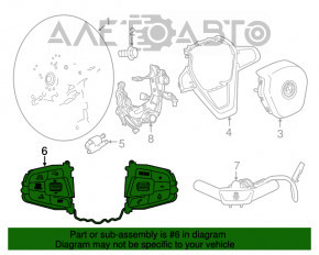 Butonul de control de pe volanul BMW X3 G01 18-21 pentru controlul de croazieră adaptiv