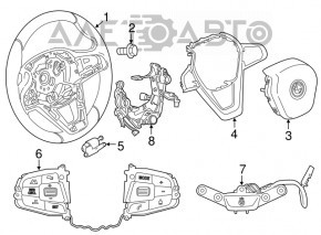 Butonul de control de pe volanul BMW X3 G01 18-21 pentru controlul de croazieră adaptiv