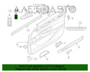 Controlul geamului electric din față, stânga, pentru BMW 7 G11 G12 16-22 cu placă bej