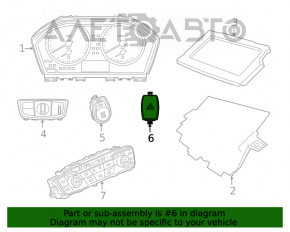 Butonul de avertizare de urgență pentru BMW X1 F48 16-22 cu asistență la conducere.