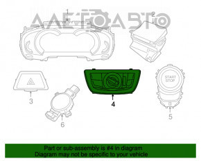 Controlul luminii BMW 7 G11 G12 16-22 sub PTF, cromat umflat