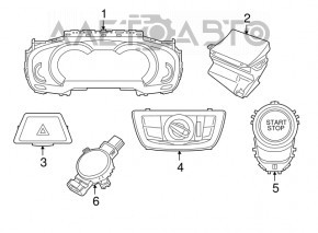 Controlul luminii BMW 7 G11 G12 16-22 sub PTF, cromat umflat