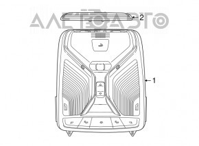 Plafonul de iluminare frontal pentru BMW 5 G30 17-23 negru, sub trapă