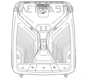 Plafonul de iluminare frontal pentru BMW X3 G01 18-21 negru, sub panoramă.