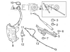 Поводок дворника левый BMW X1 F48 16-22