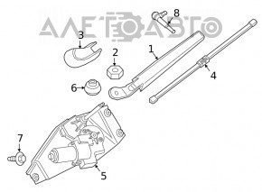 Trapez de curățare cu motor spate pentru BMW X1 F48 16-22