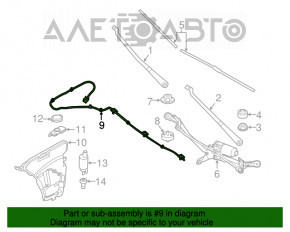 Lanțul de duze pentru spălarea parbrizului BMW 7 G11 G12 16-22