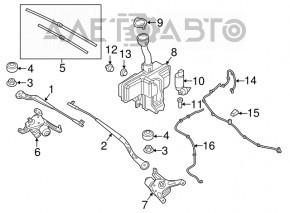 Rezervorul de spălare a parbrizului BMW i3 14-21 fără capac nou OEM original